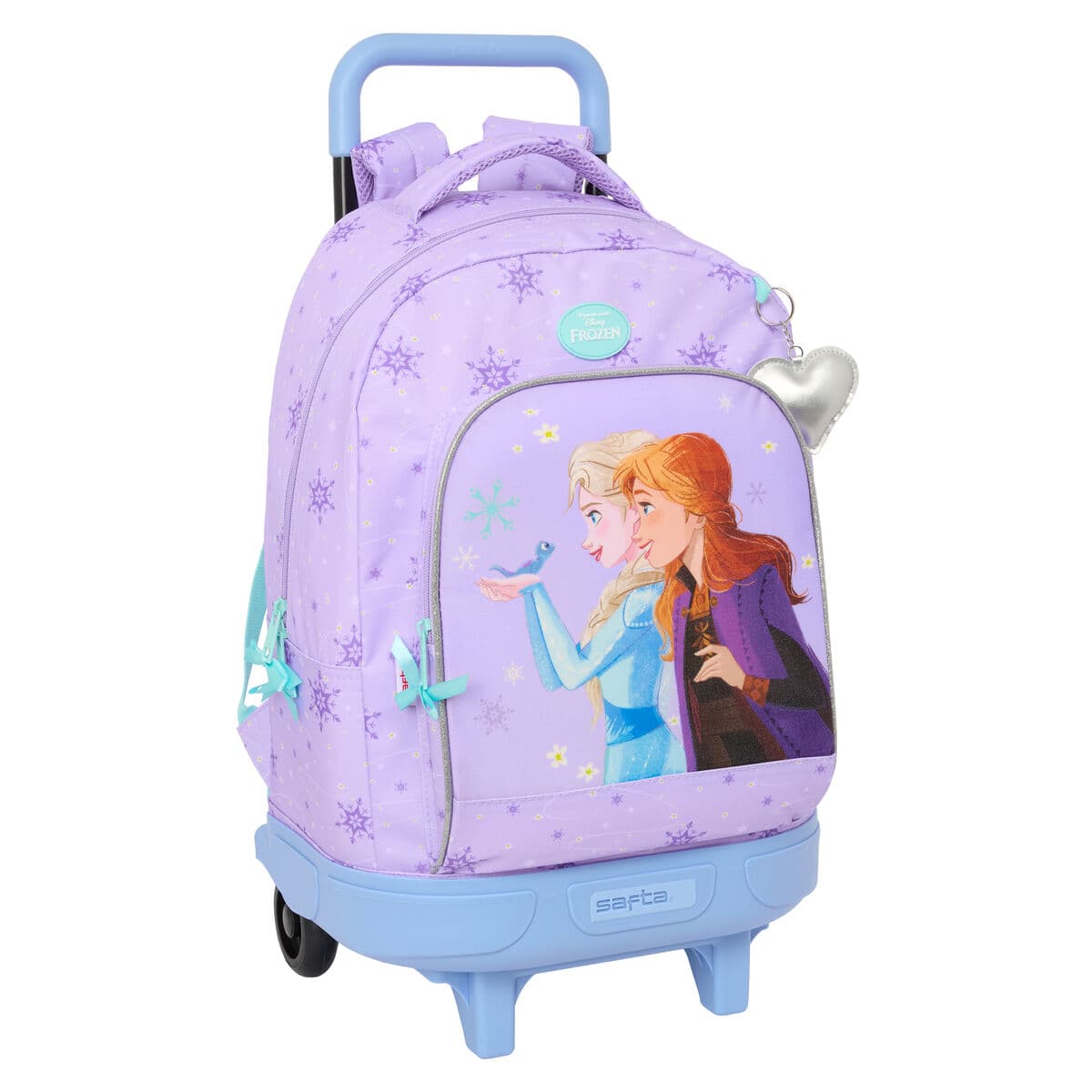 School Rucksack with Wheels Frozen Spirit Lilac 33 x 45 x 22 cm