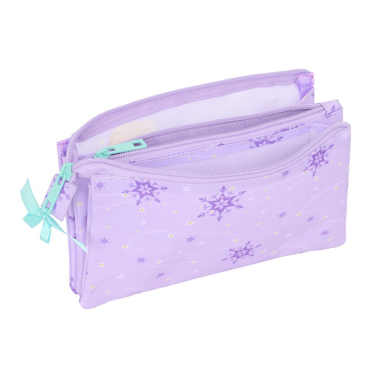 Trousse Fourre-Tout Triple Frozen Spirit Lila 22 x 12 x 3 cm - Image 2