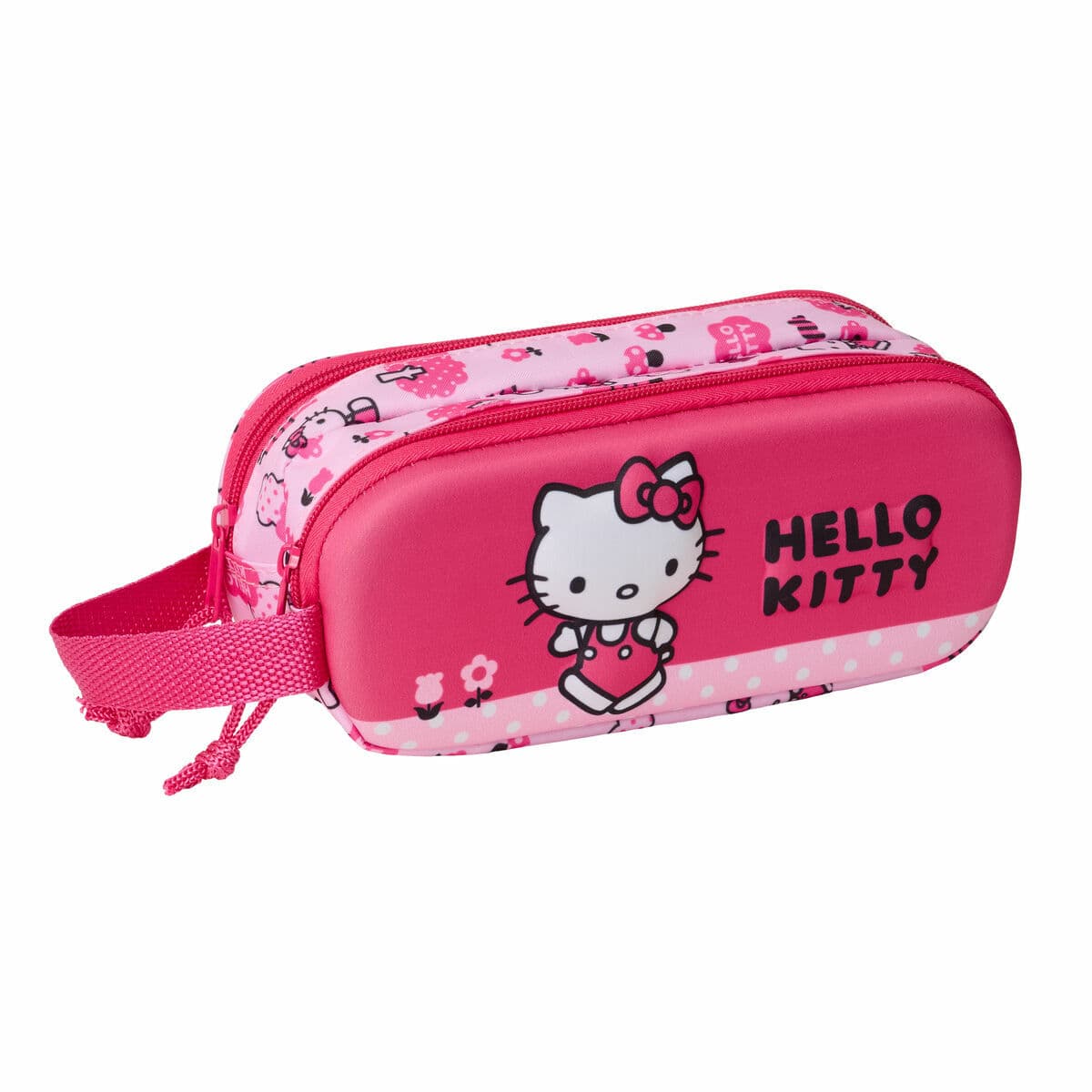 Zweifaches Mehrzweck-Etui Hello Kitty Rosa 21 x 8 x 6 cm