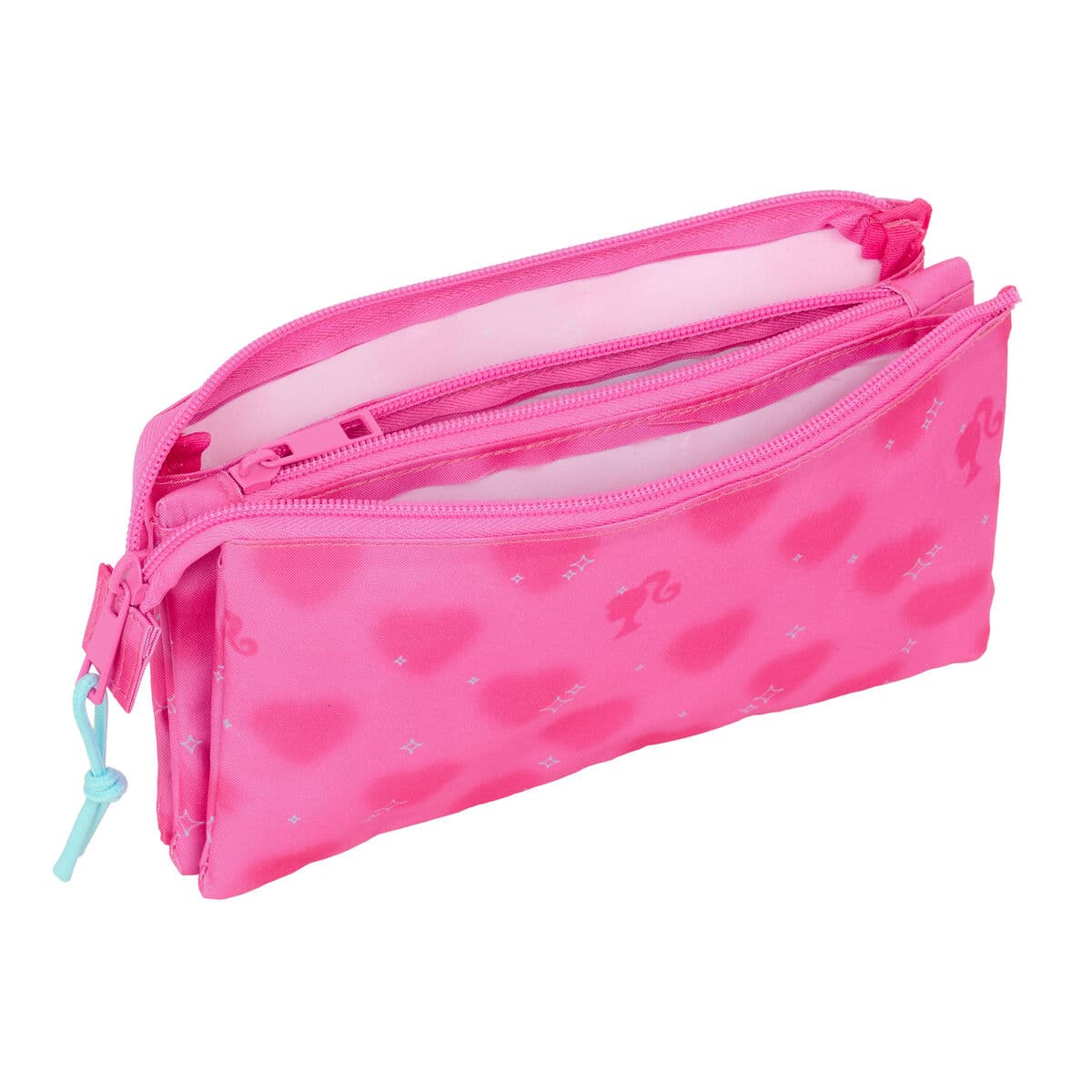 Trousse Fourre-Tout Triple Barbie Corazones Rose 22 x 12 x 3 cm - Image 3