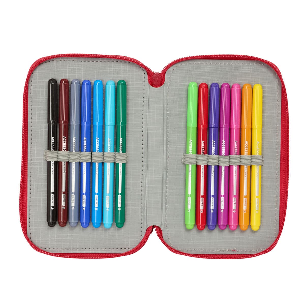 Triple Pencil Case Sevilla Fútbol Club Red 12,5 x 19,5 x 5,5 cm 37 Pieces - Image 5