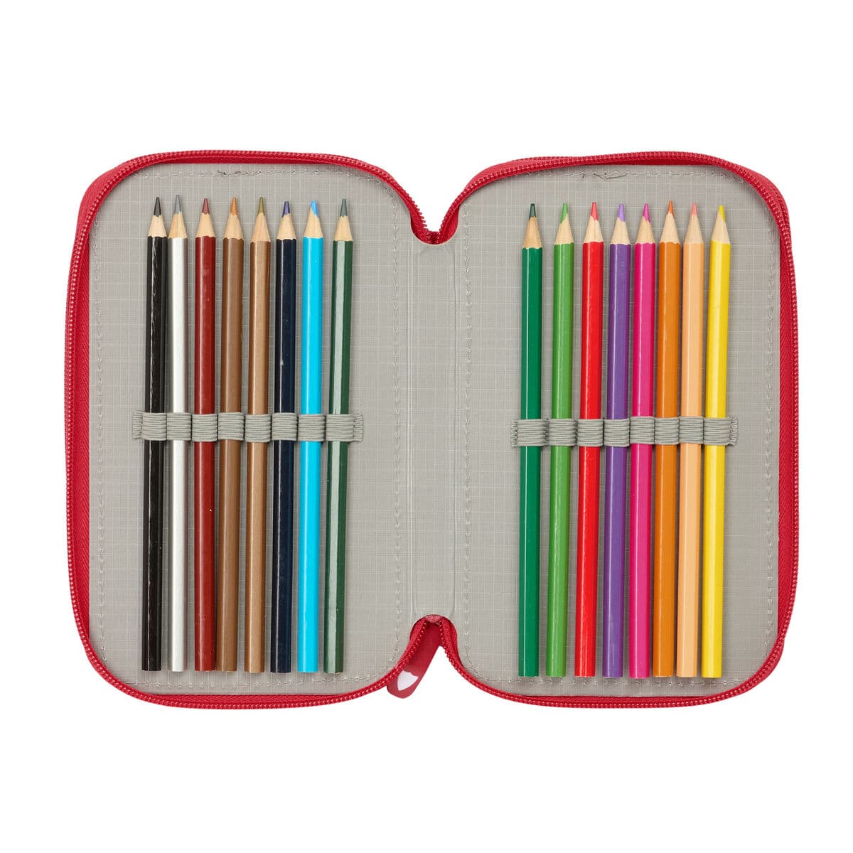 Triple Pencil Case Sevilla Fútbol Club Red 12,5 x 19,5 x 5,5 cm 37 Pieces - Image 6
