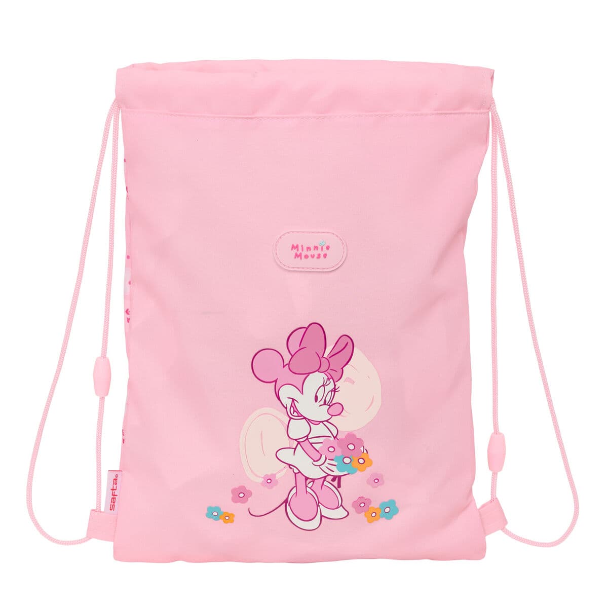 Bolsa Mochila con Cuerdas Minnie Mouse Baby Rosa 26 x 34 x 1 cm