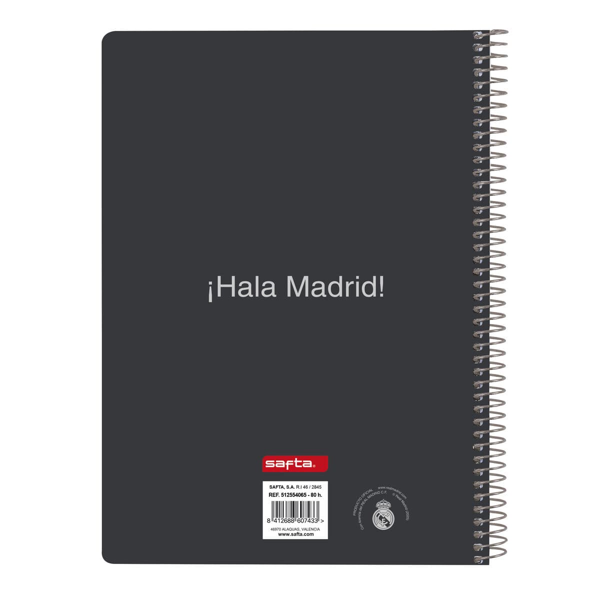 Libreta Real Madrid C.F. Blanco A5 80 Hojas