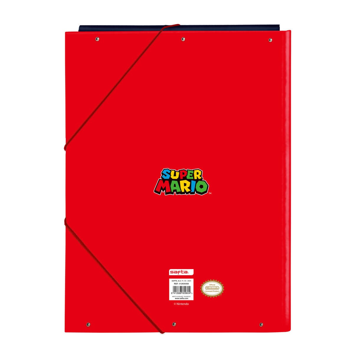 Carpeta de anillas Super Mario Mamma mia Rojo Azul marino A4 26 x 33.5 x 2.5 cm - Image 2