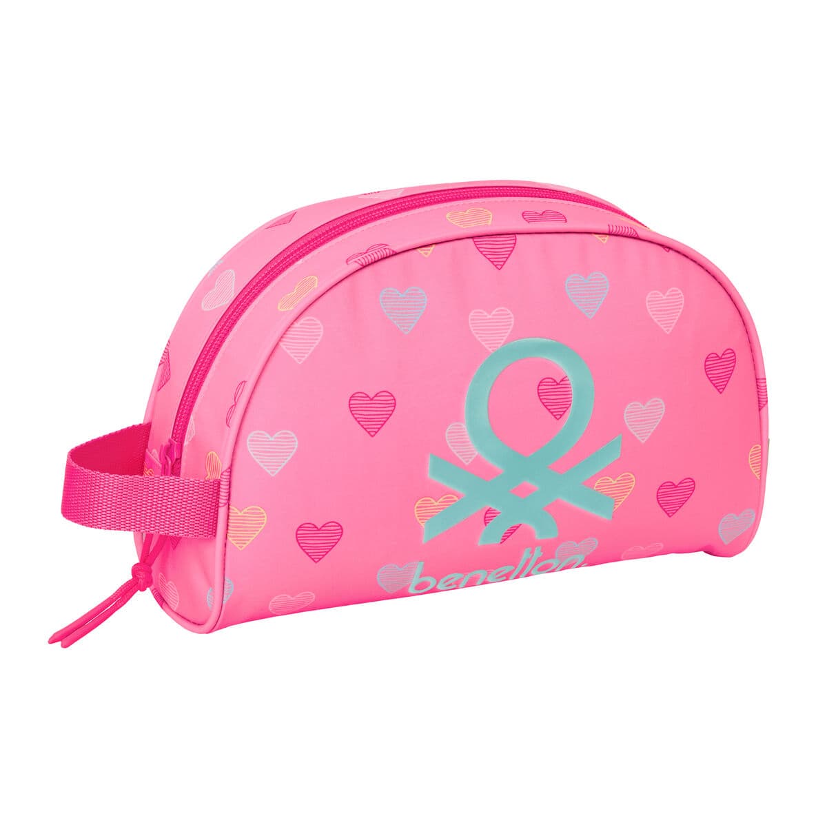 Neceser de Viaje Benetton Heart Rosa 28 x 18 x 10 cm