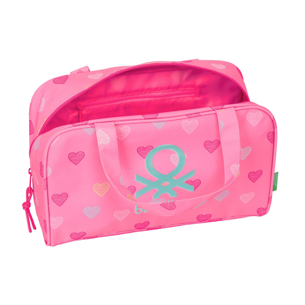 Neceser de Viaje Benetton Heart Rosa 31 x 14 x 19 cm - Image 3