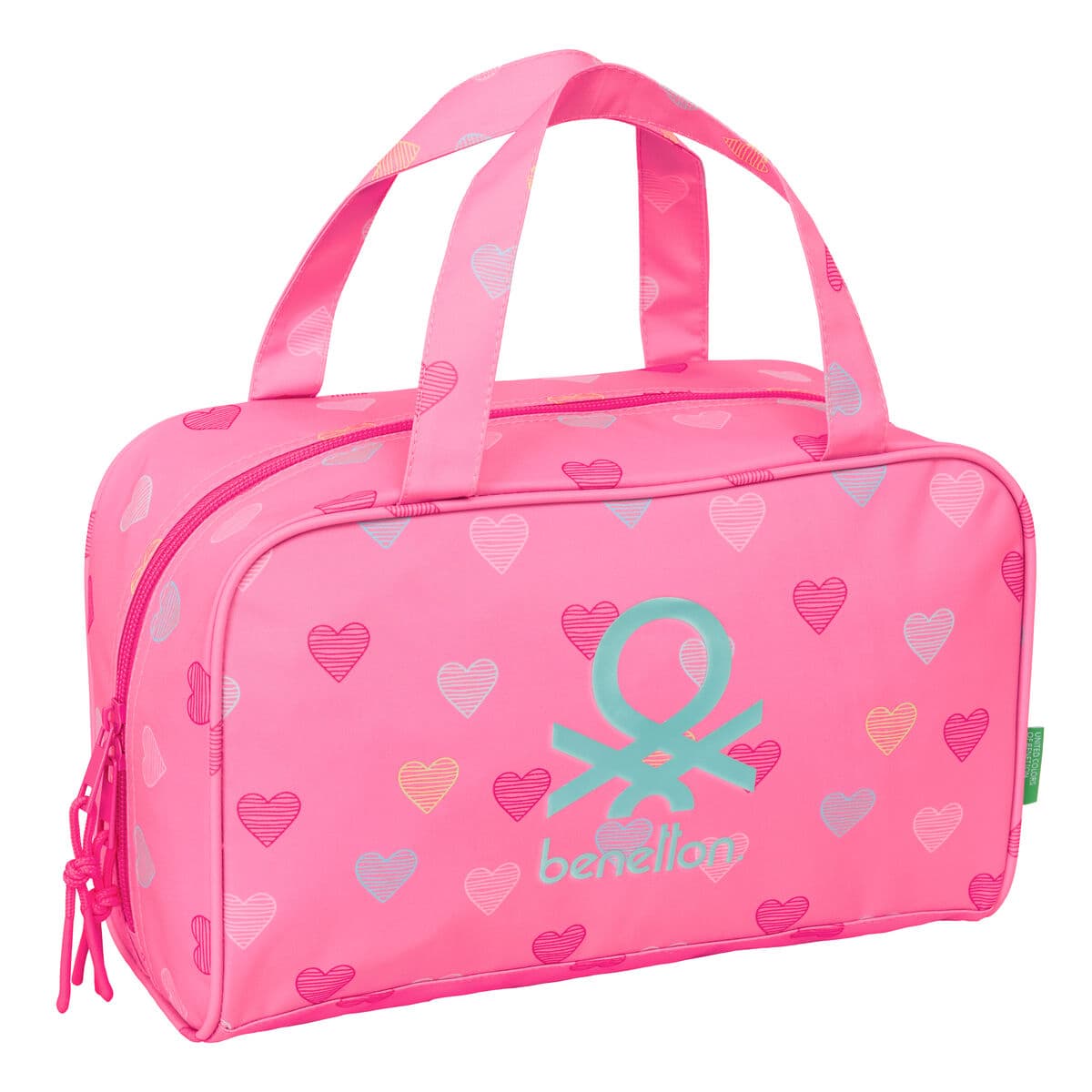 Neceser de Viaje Benetton Heart Rosa 31 x 14 x 19 cm