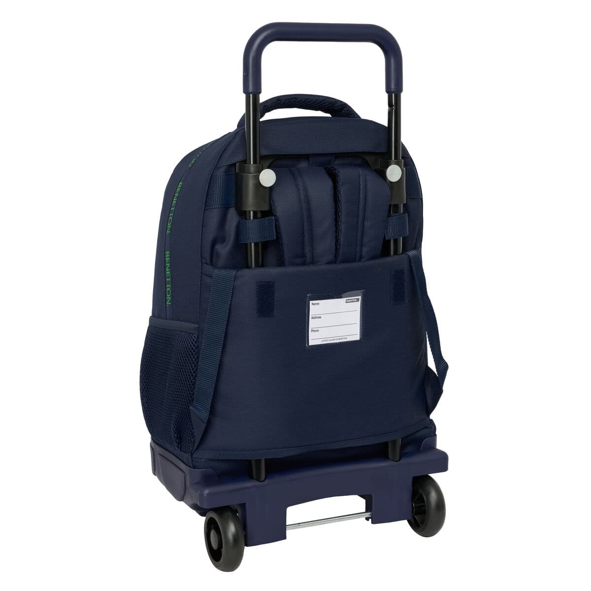 School Rucksack with Wheels Benetton Together Navy Blue 33 x 45 x 22 cm - Image 3