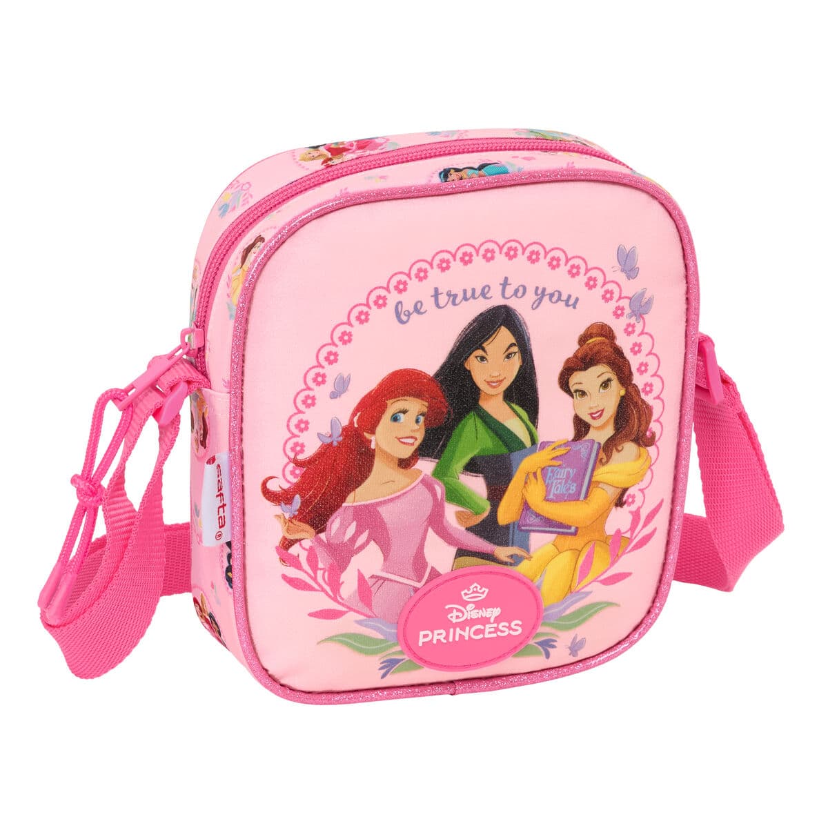 Bolso Bandolera Disney Princess Rosa 16 x 18 x 4 cm