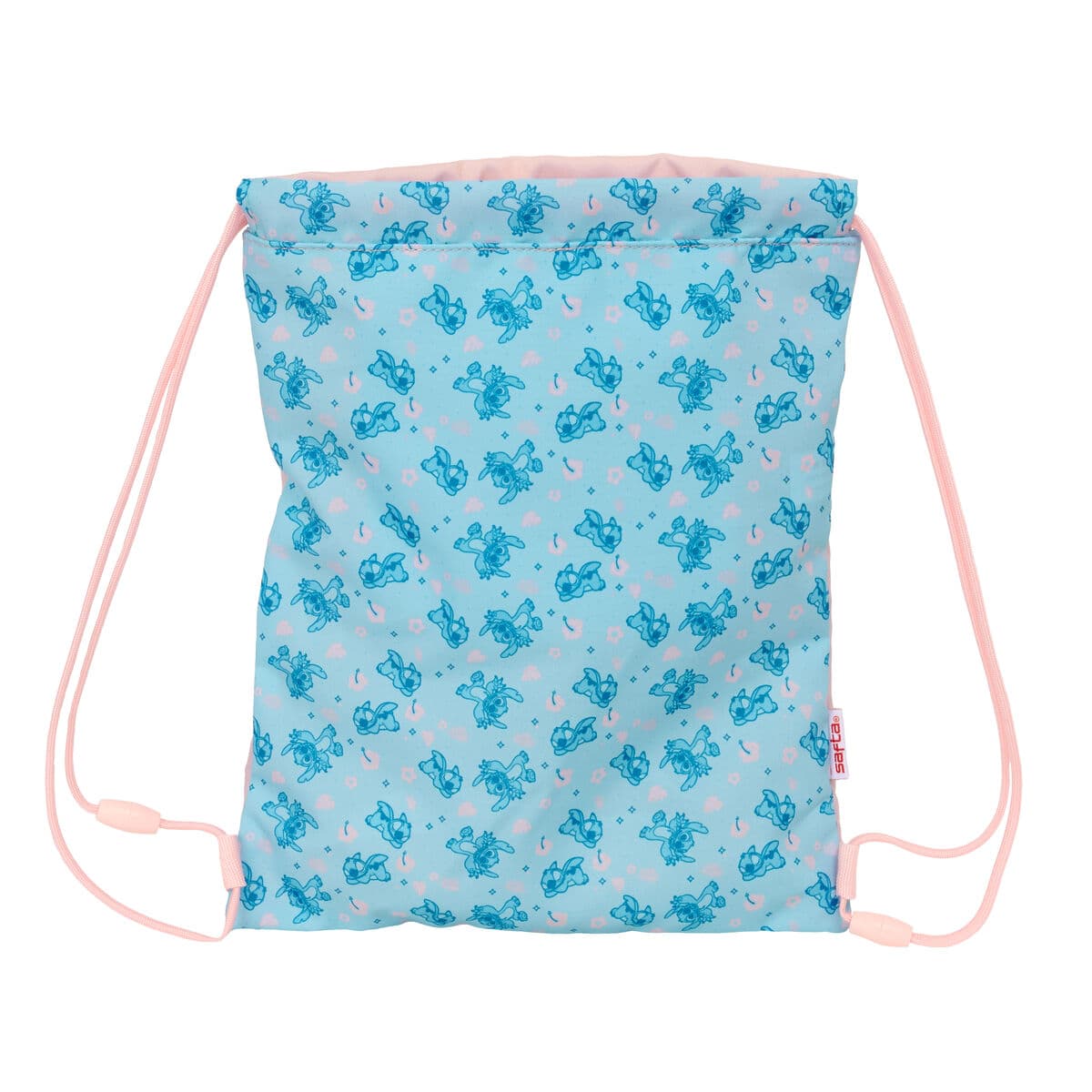 Rucksacktasche mit Bändern Lilo & Stitch Ohana Blau Rosa 26 x 34 x 1 cm - Image 5