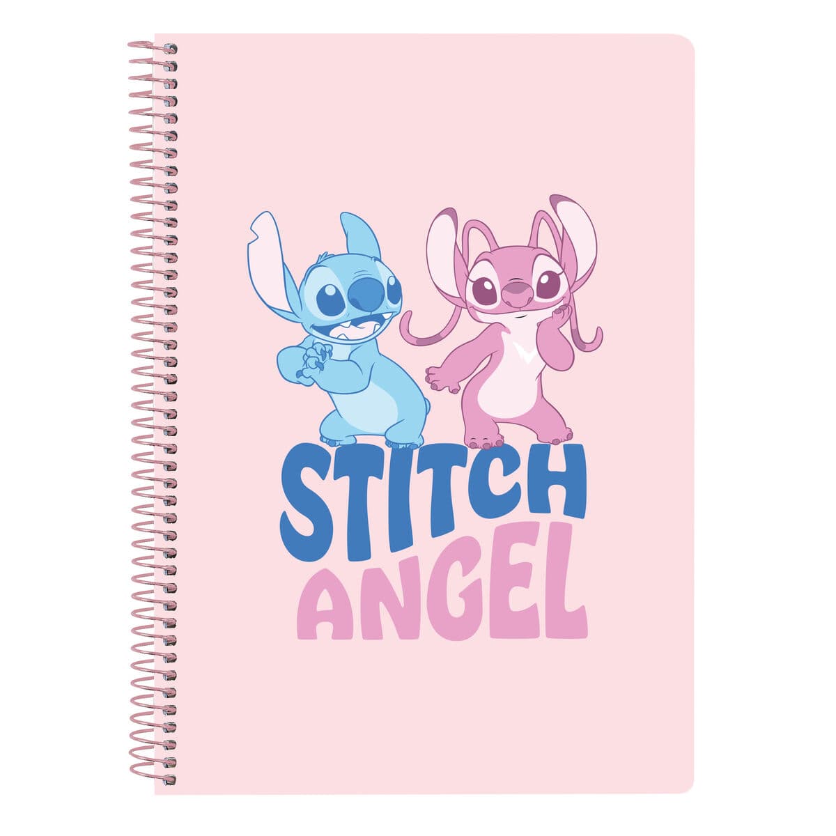 Ringbuch Lilo & Stitch Ohana Blau Hellrosa 15.5 x 22 x 1 cm