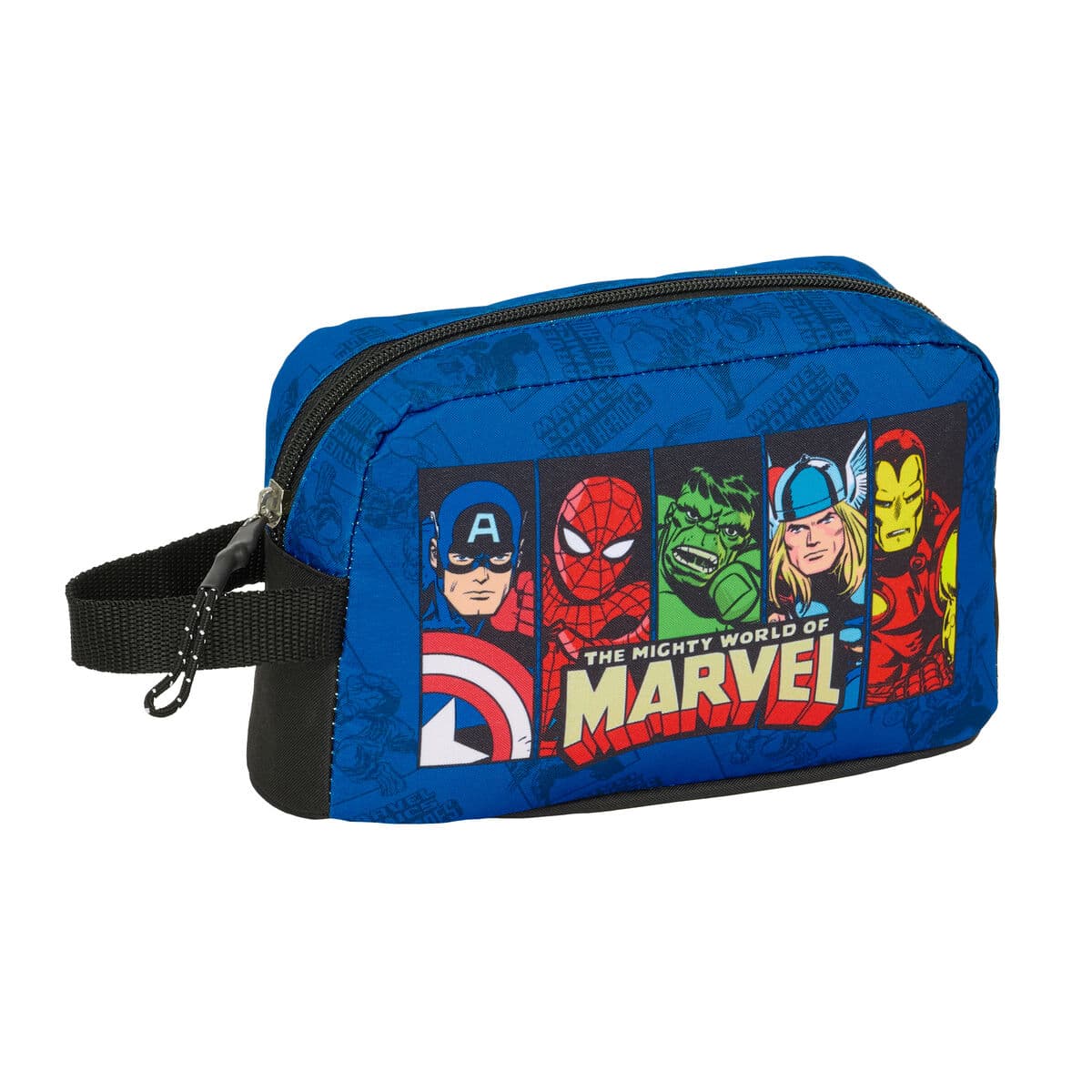 Portameriendas Térmico The Avengers Azul Negro 21,5 x 12 x 6,5 cm