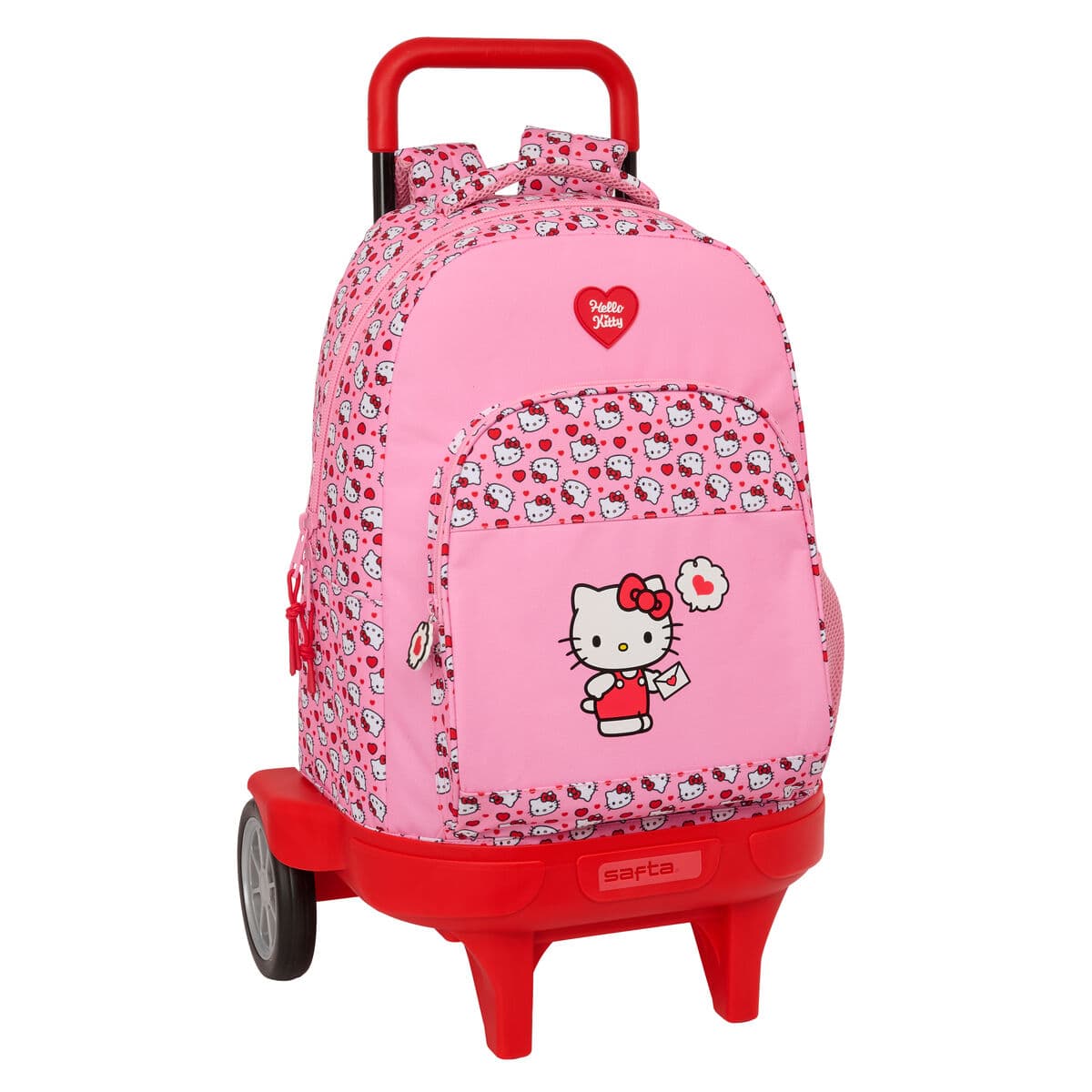 Mochila Escolar con Ruedas Hello Kitty Rosa 33 x 45 x 22 cm