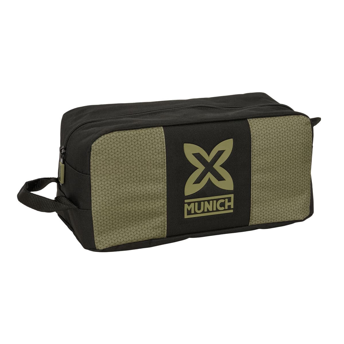 Zapatillero de Viaje Munich West Negro Verde 34 x 15 x 18 cm