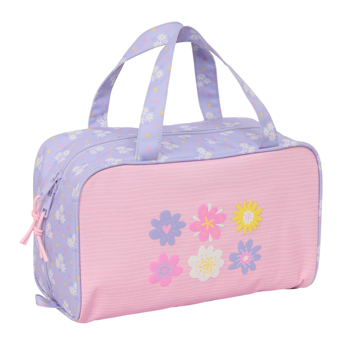 Neceser de Viaje Safta Bouquet Rosa Lila 31 x 14 x 19 cm