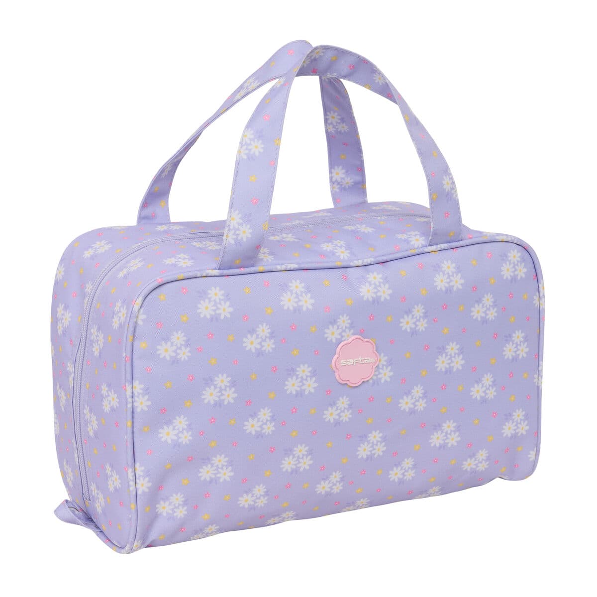 Necessaire da Viaggio Safta Bouquet Rosa Lilla 31 x 14 x 19 cm - Image 4