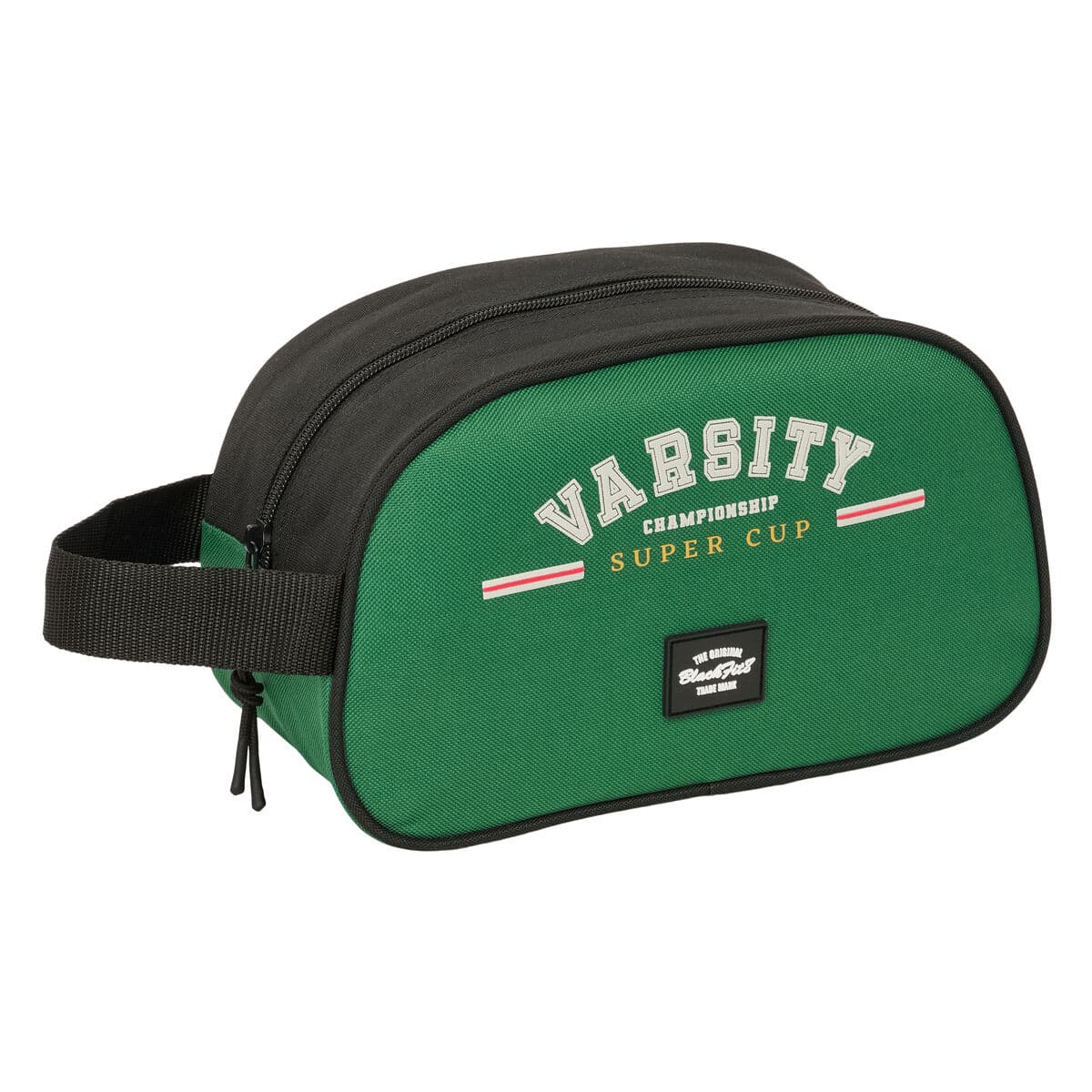 Neceser de Viaje BlackFit8 Varsity Negro Verde 26 x 15 x 12 cm
