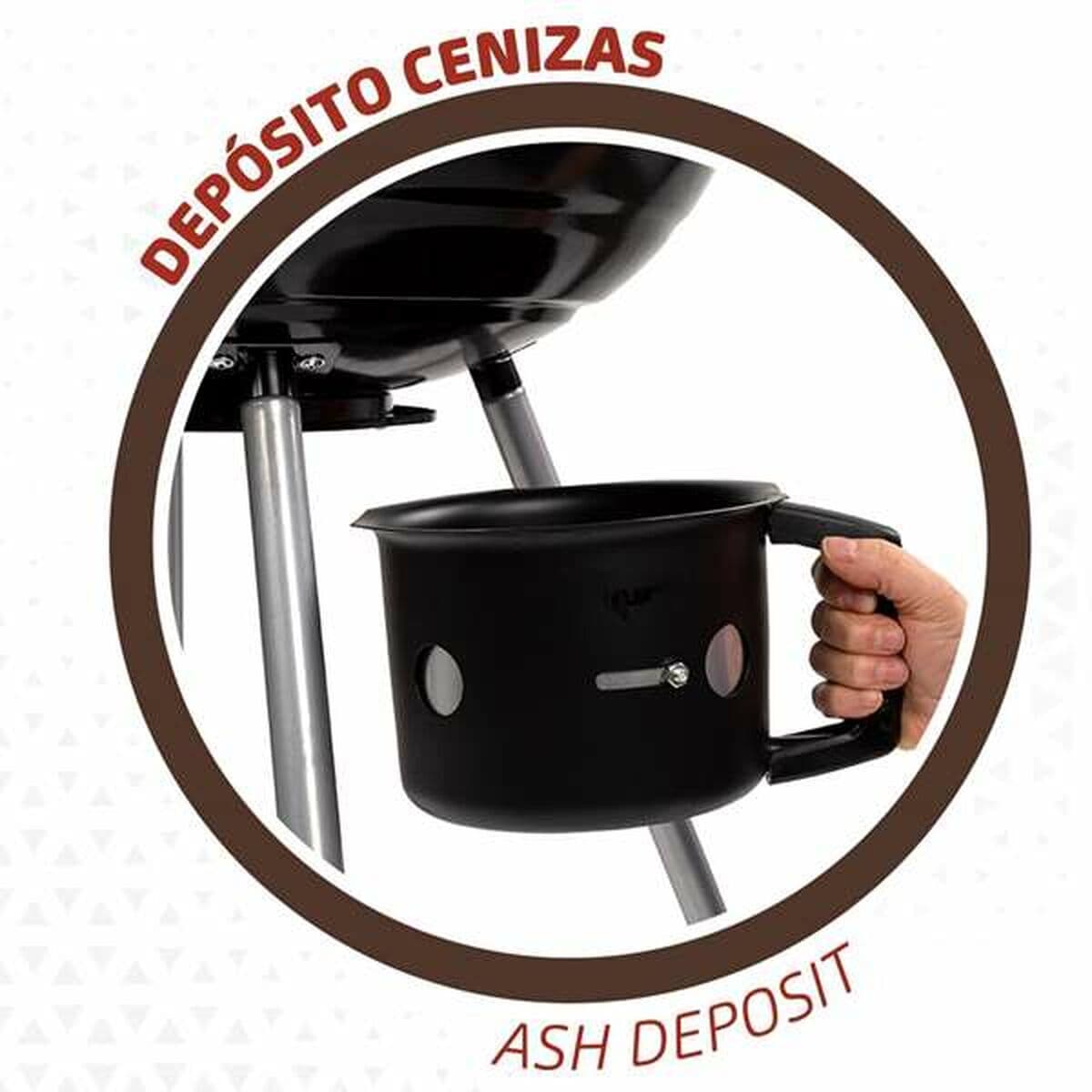 Roštilj na Ugljen na Kotače Aktive Textilene 57 x 86 cm Crna - Image 4