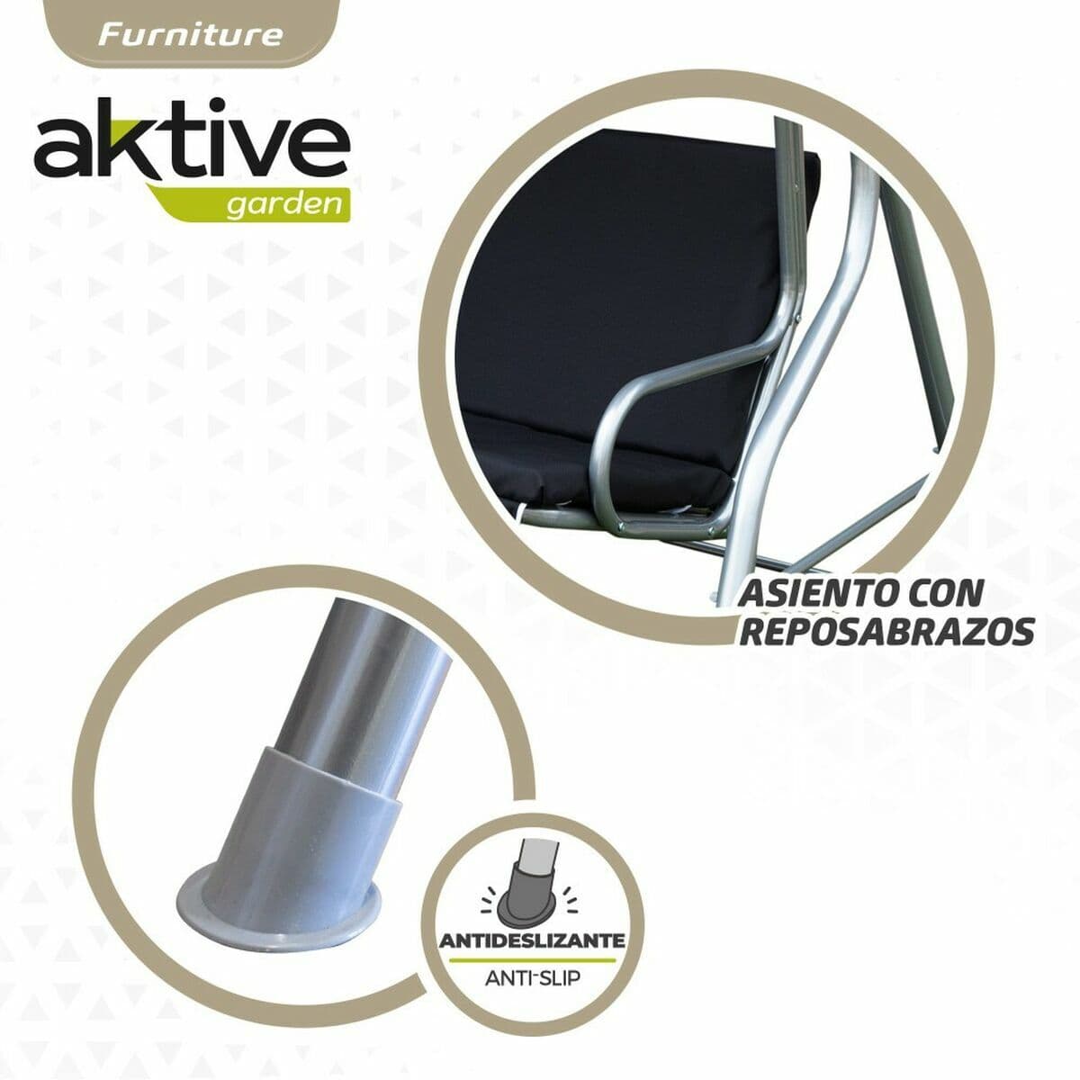 Smulkintuvas Aktive 3 vietos Juoda 180 x 107 x 160 cm - Image 5