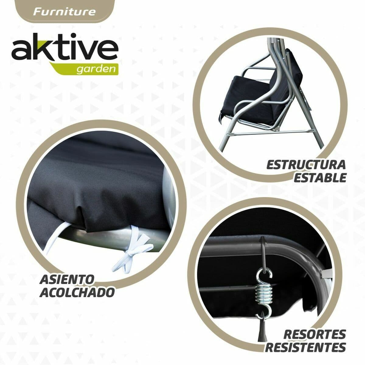 Smulkintuvas Aktive 3 vietos Juoda 180 x 107 x 160 cm - Image 6