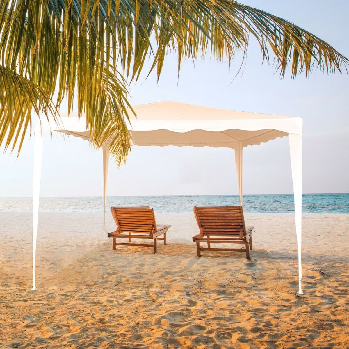 Cenador Aktive 300 x 250 x 300 cm Acero Blanco Plástico - Image 2