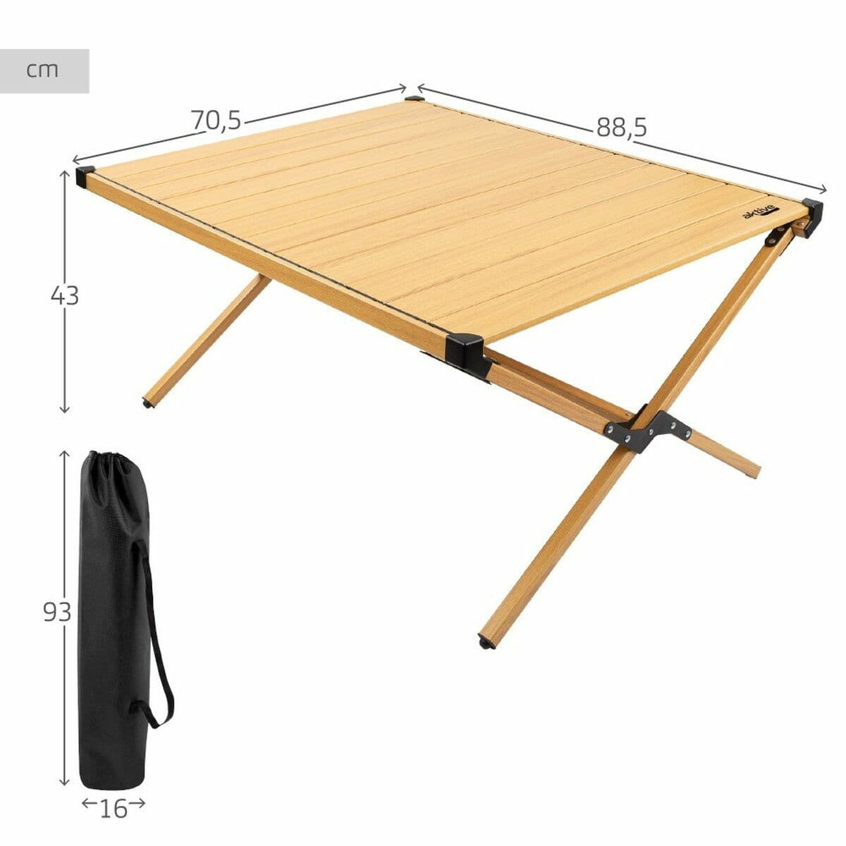 Table Klapptisch Aktive rechteckig Camping Aluminium 88,5 x 70,5 x 43 cm - Image 7