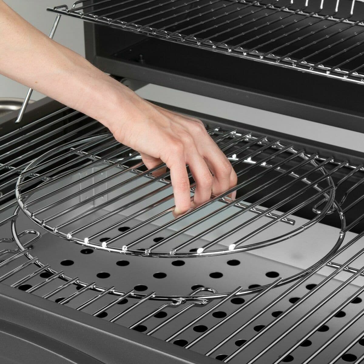 Barbacoa de Carbón con Tapa y Ruedas Aktive 102 x 65 x 104 cm - Image 4