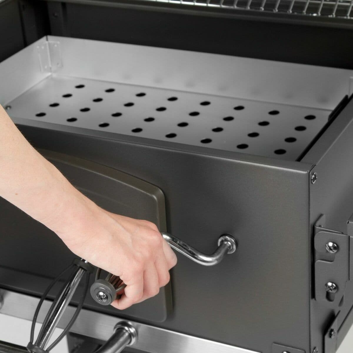 Barbacoa de Carbón con Tapa y Ruedas Aktive 102 x 65 x 104 cm - Image 7