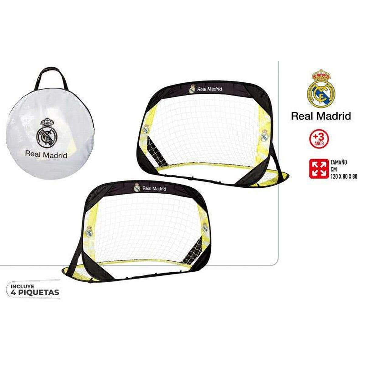 Set de 2 porterías de fútbol Real Madrid C.F. 120 x 80 x 80 cm - Image 9