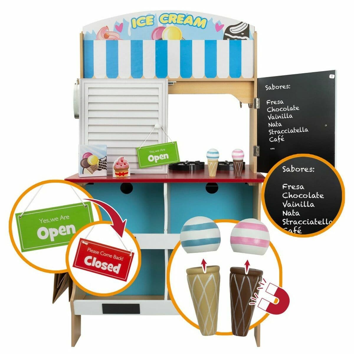 Toy kitchen Woomax Ice cream 60 x 40 x 109 cm - Image 6