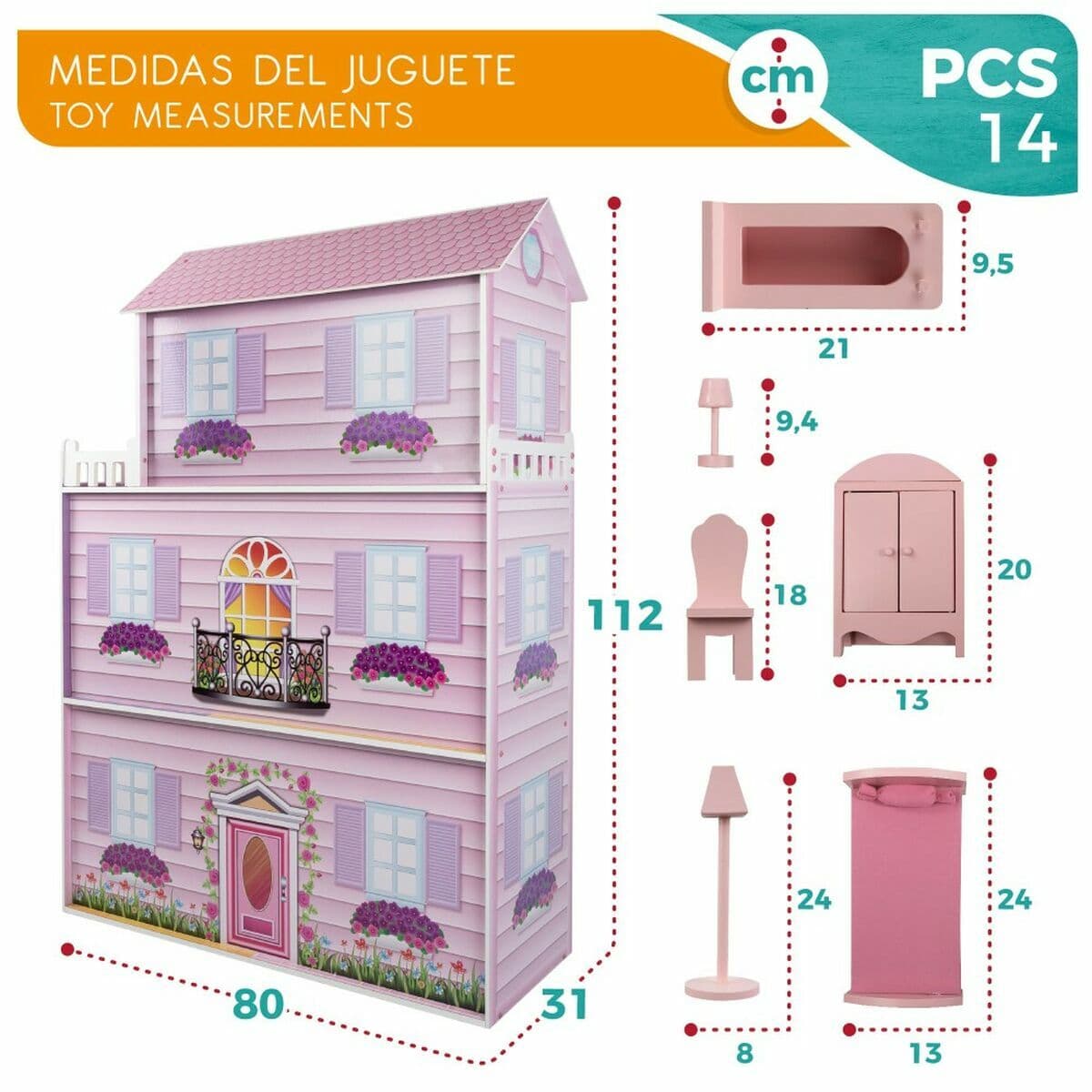 Casa de Muñecas Woomax 14 Piezas - Image 6
