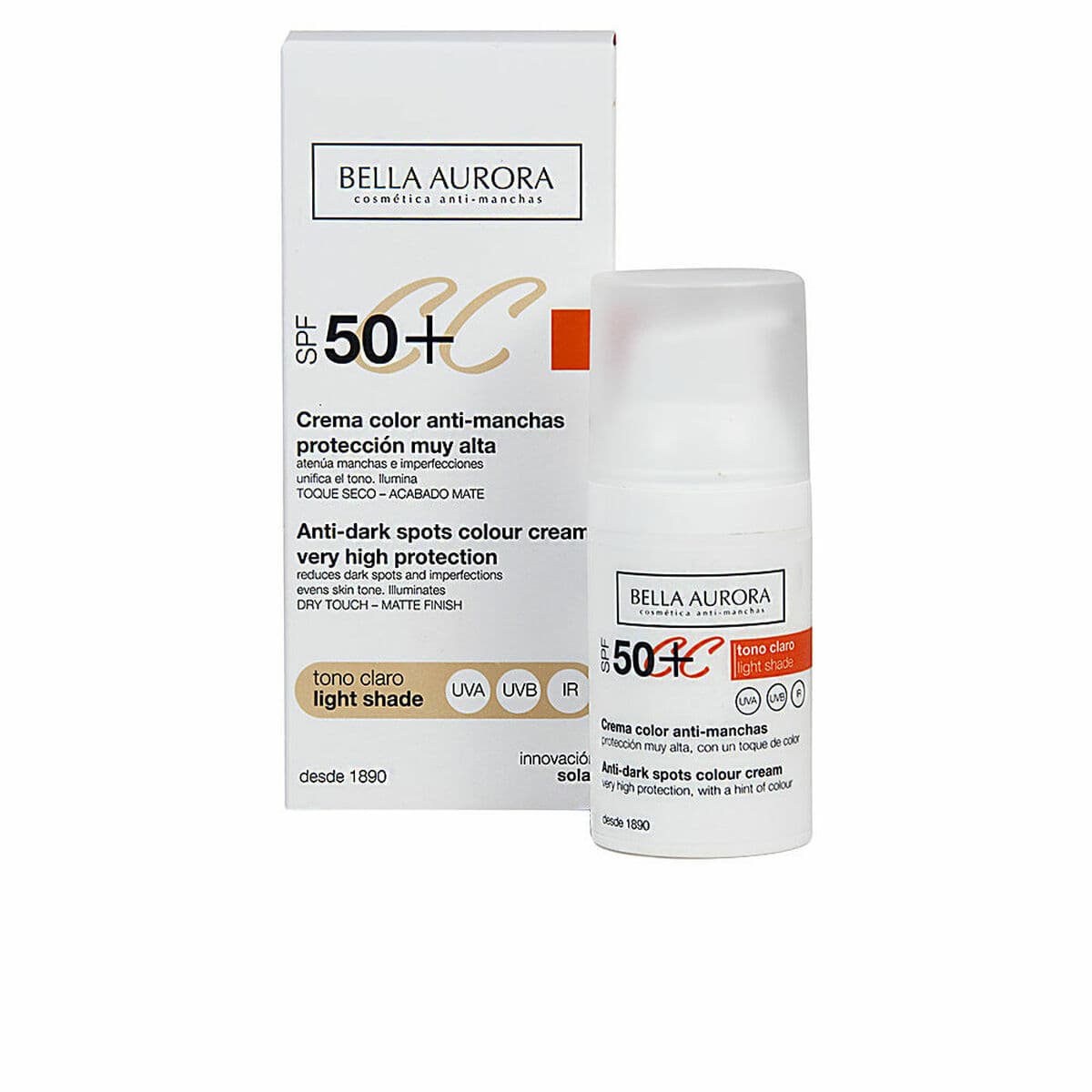 Crema Antimanchas Bella Aurora CC CREAM BELLA AURORA 30 ml Tono Claro