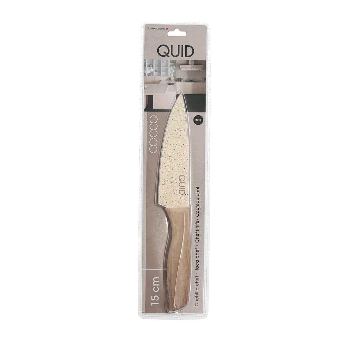Chef's knife Quid Cocco Kaštanová Kov 15 cm (Pack 12x) - Image 3