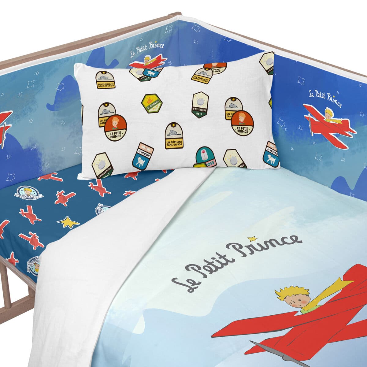 Protector de Cuna HappyFriday Le Petit Prince Son avion - Image 3
