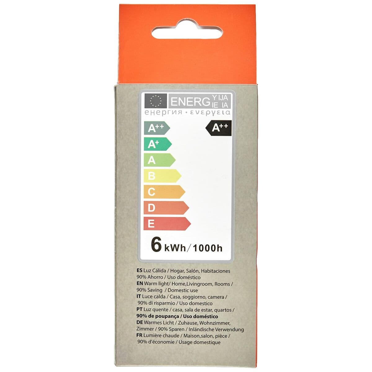 Pyöreä LED-polttimo Silver Electronics 1980627 E27 6W 3000K A++ (Lämmin valo) - Image 3