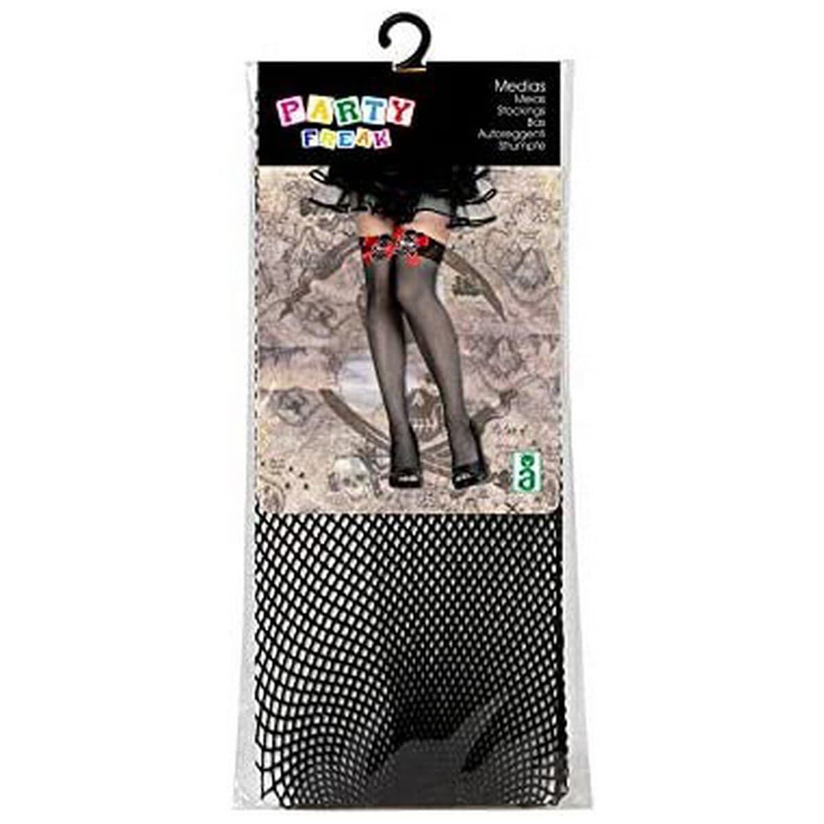 Strümpfe zum Verkleiden Pirate Einheitsgröße Schwarz Pirat - Image 2