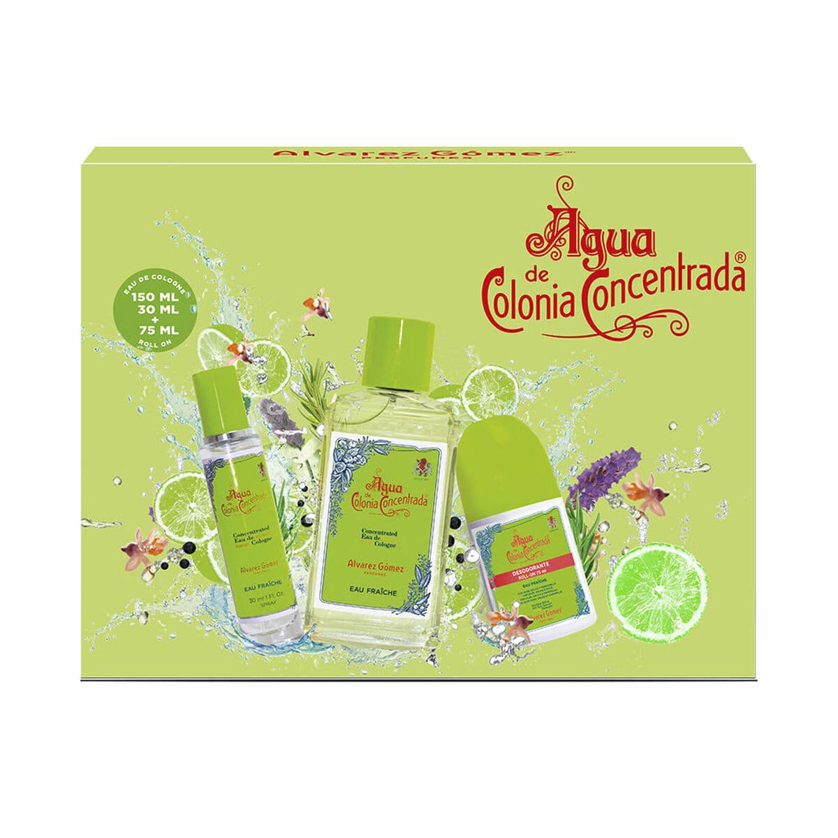 Set de Perfume Unisex Alvarez Gomez AGUA DE COLONIA EDC 3 Piezas