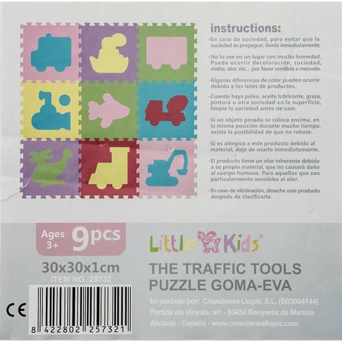 Pusselmatta Polyester 30 x 30 x 1 cm Transportör 9 Delar - Image 6