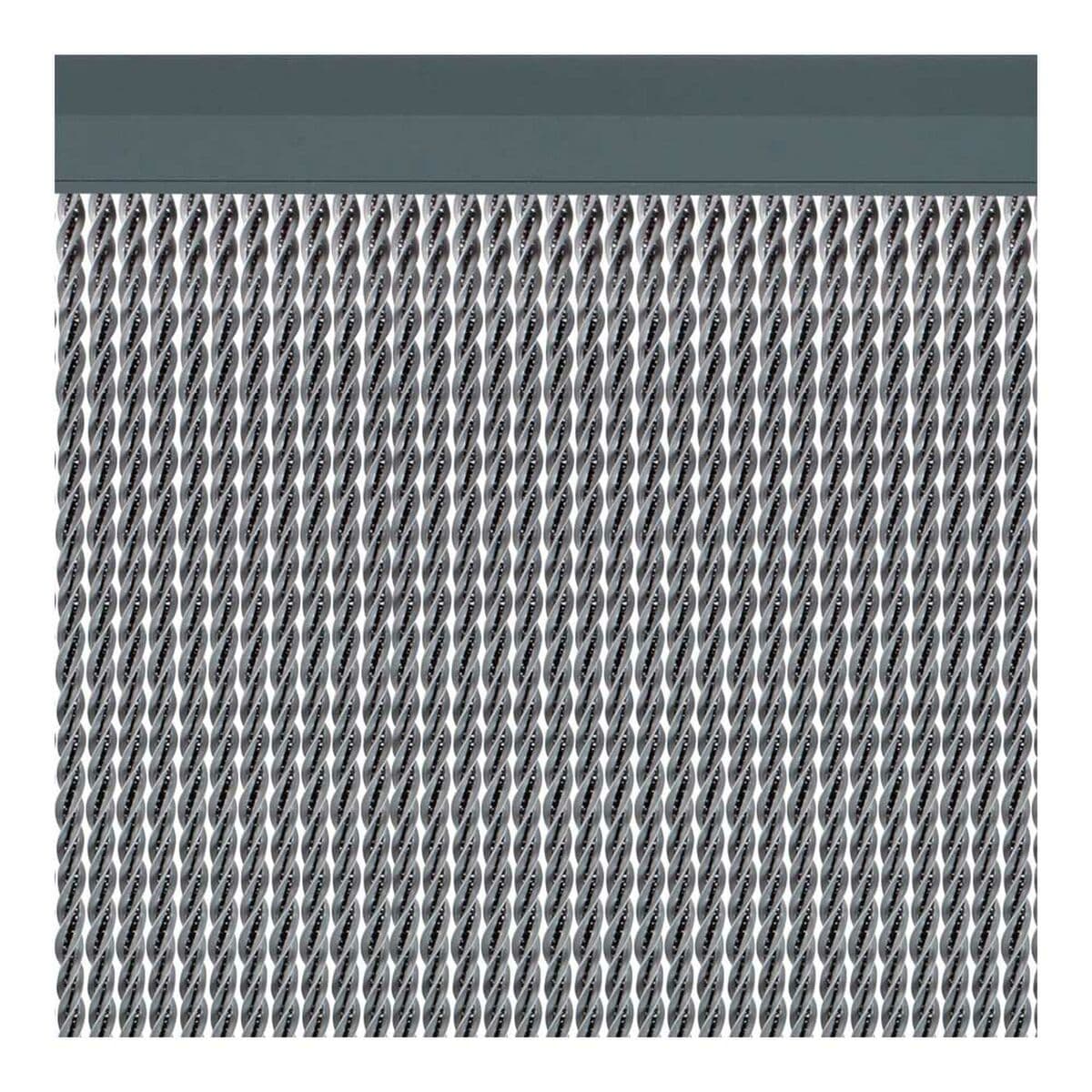 Cortina Acudam Manacor Puertas Plateado Exterior PVC Aluminio 90 x 210 cm