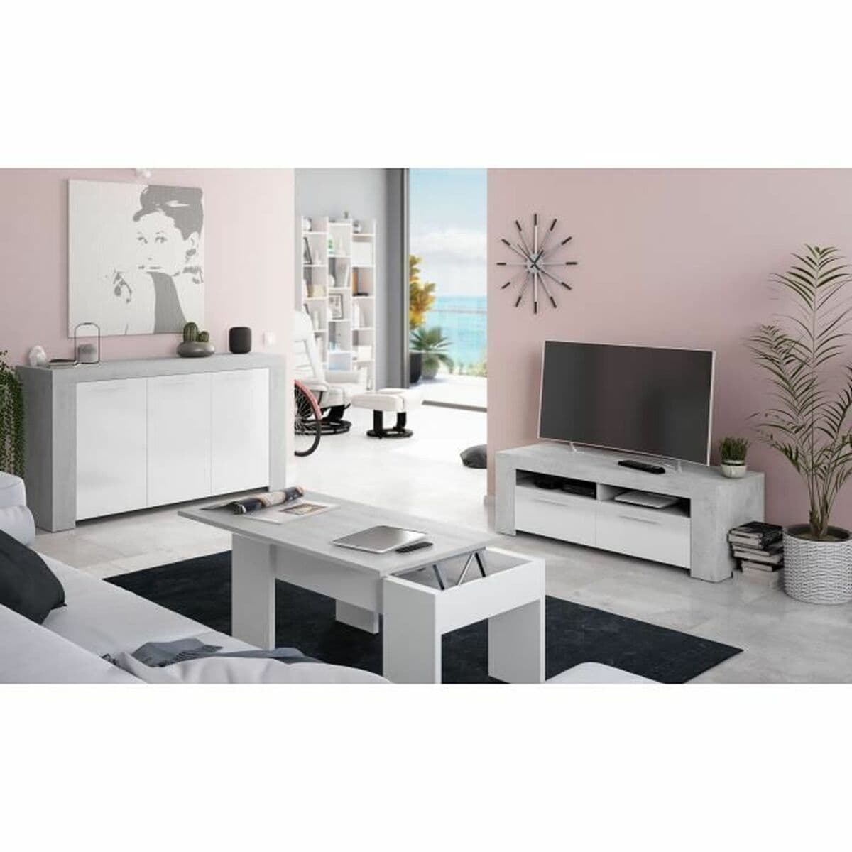 Meubles de télévision AMBIT Gris - Image 6