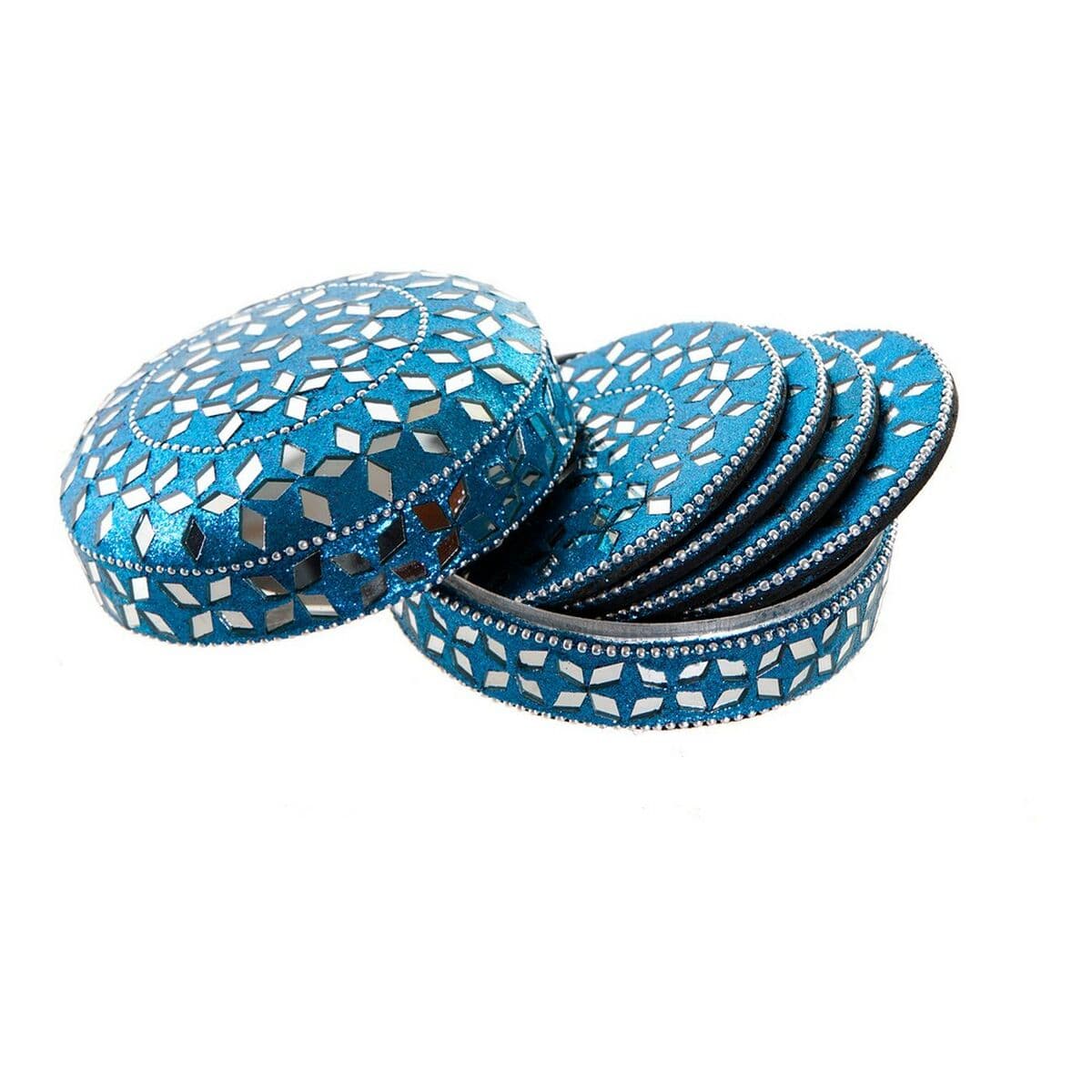 Padėklai DKD Home Decor Aliuminis Medžio MDF (3 pcs) - Image 2