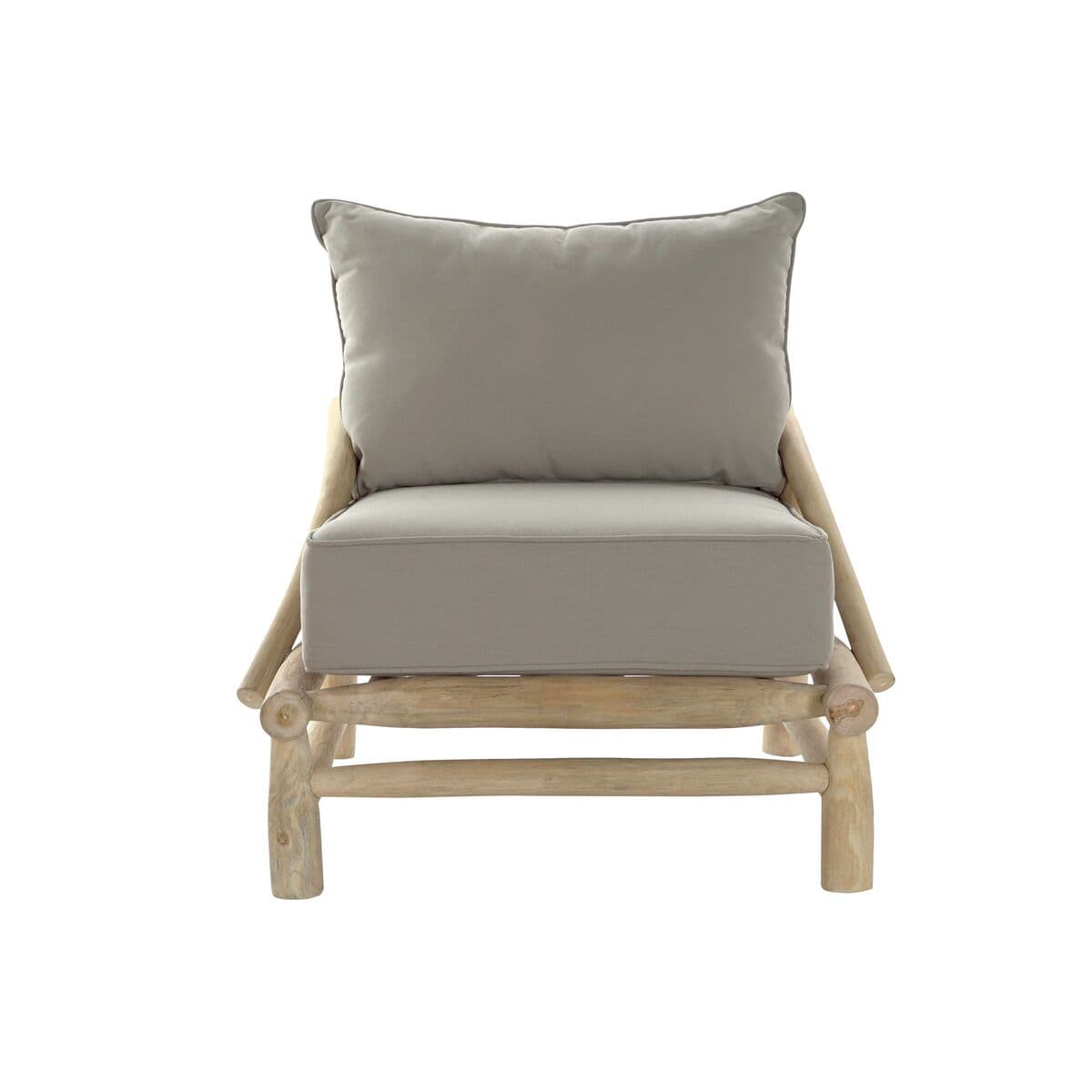 Sillón de jardín DKD Home Decor Natural Gris claro 82 x 80 x 73 cm - Image 6