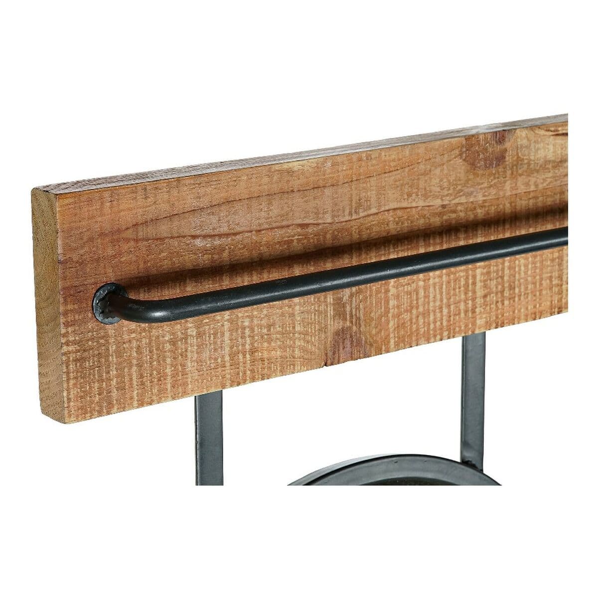 Zidno ogledalo DKD Home Decor Crna Metal Jela Ogledalo (80 x 15 x 20 cm) - Image 3