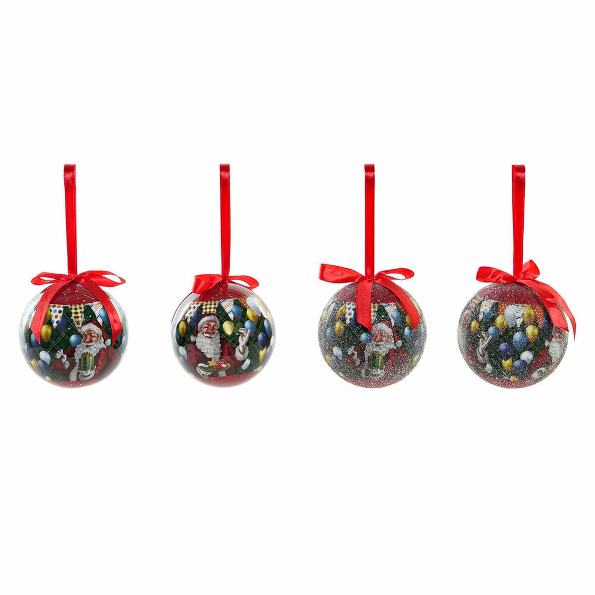 Weihnachtsbaumkugeln DKD Home Decor Weihnachtsmann PVC (7 pcs) (7.5 x 7.5 x 12 cm)
