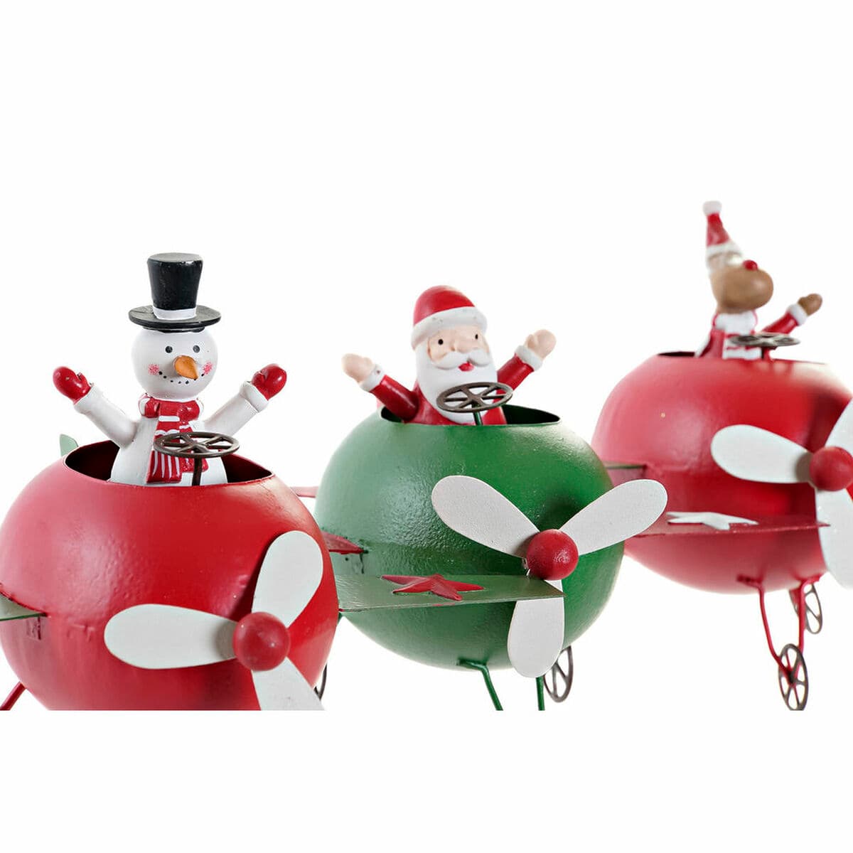 Ziemassvētku Nieciņš DKD Home Decor Metāls Ziemeļbrieži (19 x 14 x 13 cm) (3 pcs) - Image 2