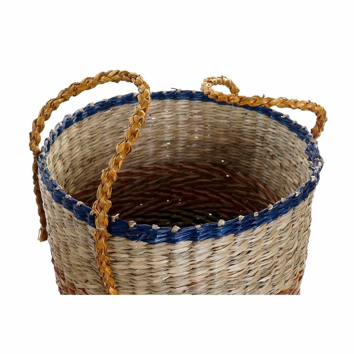 Set di Cestini DKD Home Decor Arancio Verde Erba di mare (35 x 22 x 46 cm) (2 pcs) - Image 2