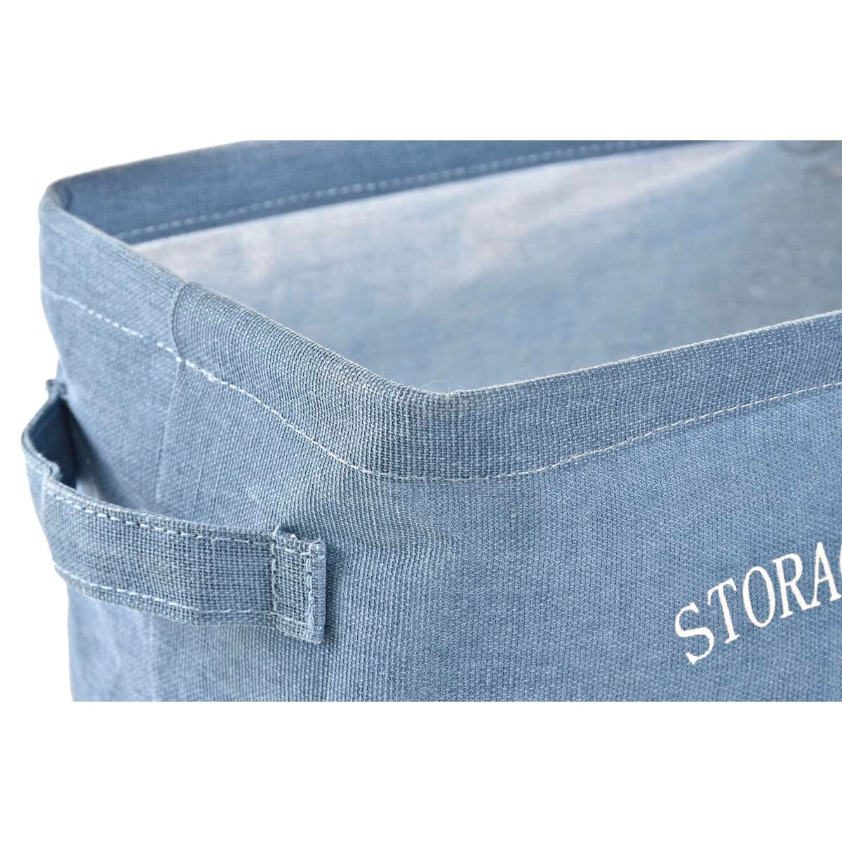 košara DKD Home Decor Rumena Plava Granatna Platno moderan 20 x 16 x 15 cm (3 kom.) - Image 3