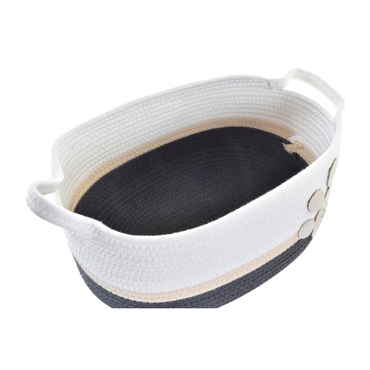 Set košara DKD Home Decor Bijela Siva Krema 60 x 31 x 25 cm 3 Dijelovi - Image 2