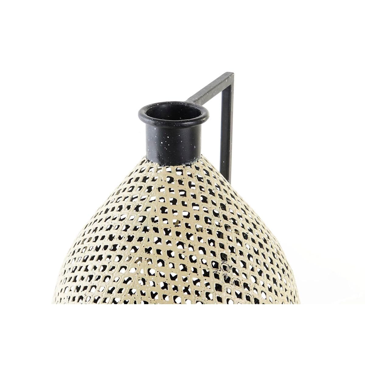 Vaso DKD Home Decor Nero Metallo Marrone Marrone Chiaro (26 x 26 x 39 cm) - Image 3